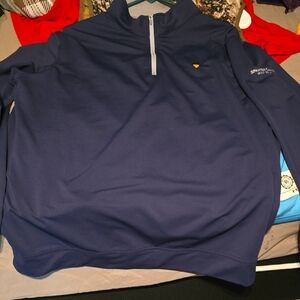 Peter Millar Navy Quarter-Zip Pullover